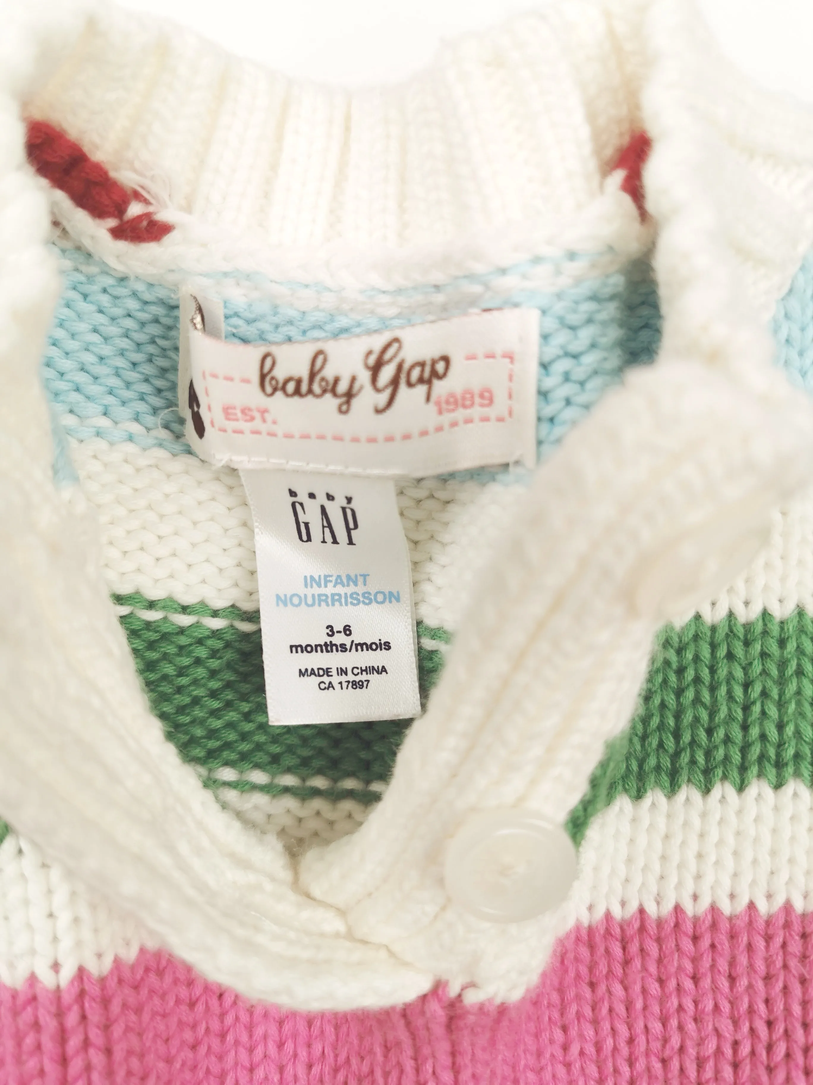 BABY GIRL SIZE 3/6 MONTHS - Baby GAP, Soft Knit Sweater Dress EUC B56