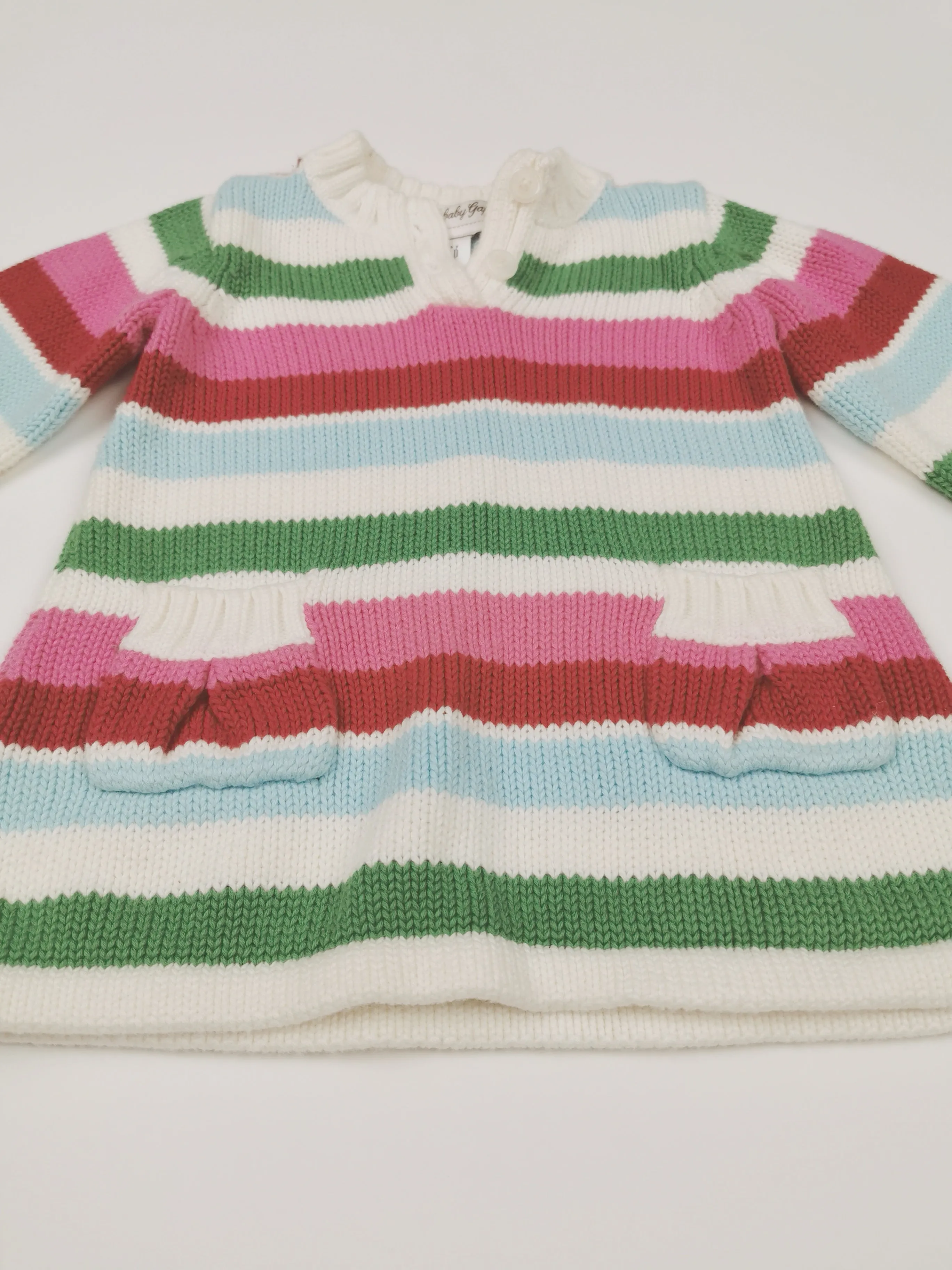BABY GIRL SIZE 3/6 MONTHS - Baby GAP, Soft Knit Sweater Dress EUC B56