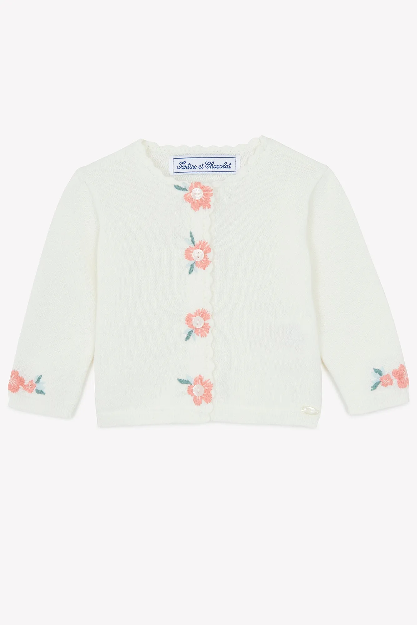 BABY JARDIN D'ETE CARDIGAN6 - Nacre