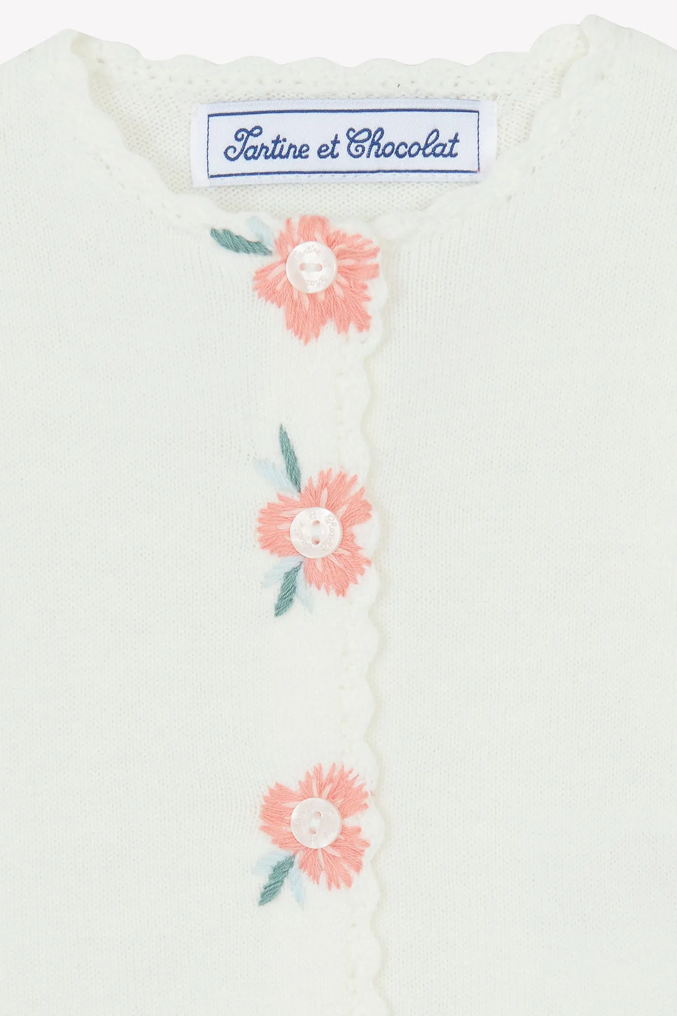 BABY JARDIN D'ETE CARDIGAN6 - Nacre