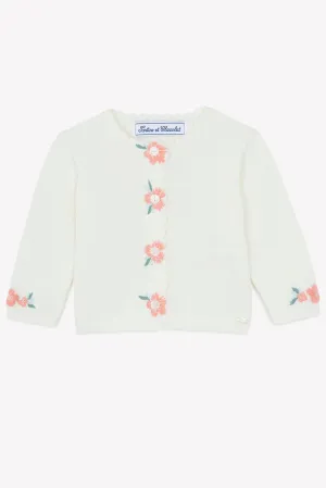 BABY JARDIN D'ETE CARDIGAN6 - Nacre