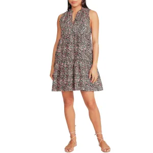 Bb Dakota Womens Sleeveless Tiered  A-Line Dress BL28140W Black Multi 2XL