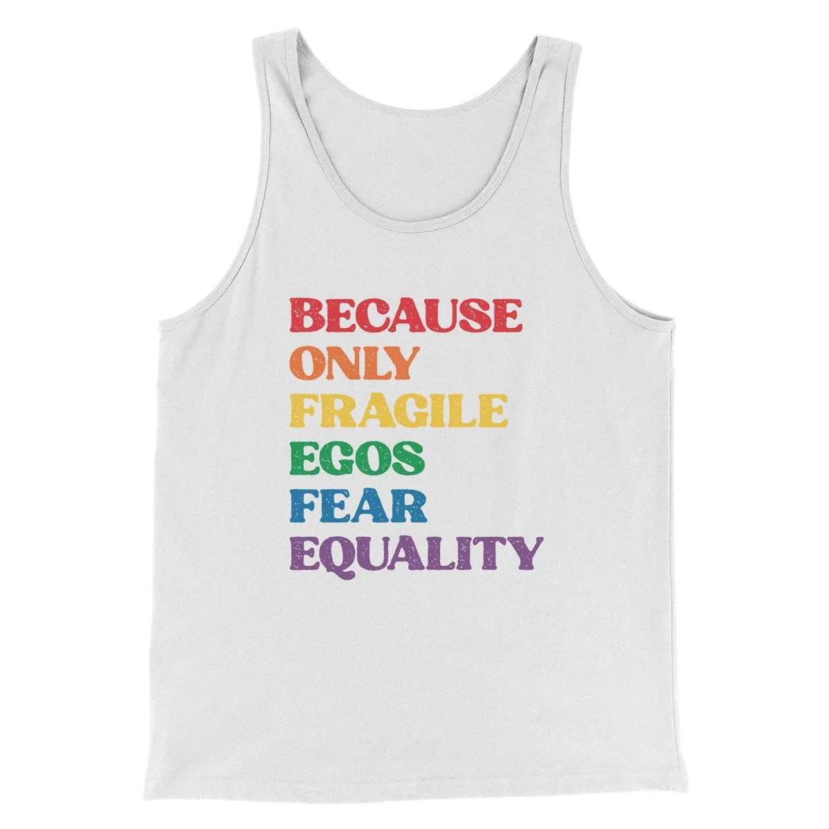 Because Only Fragile Egos Fear Equality Men/Unisex Tank