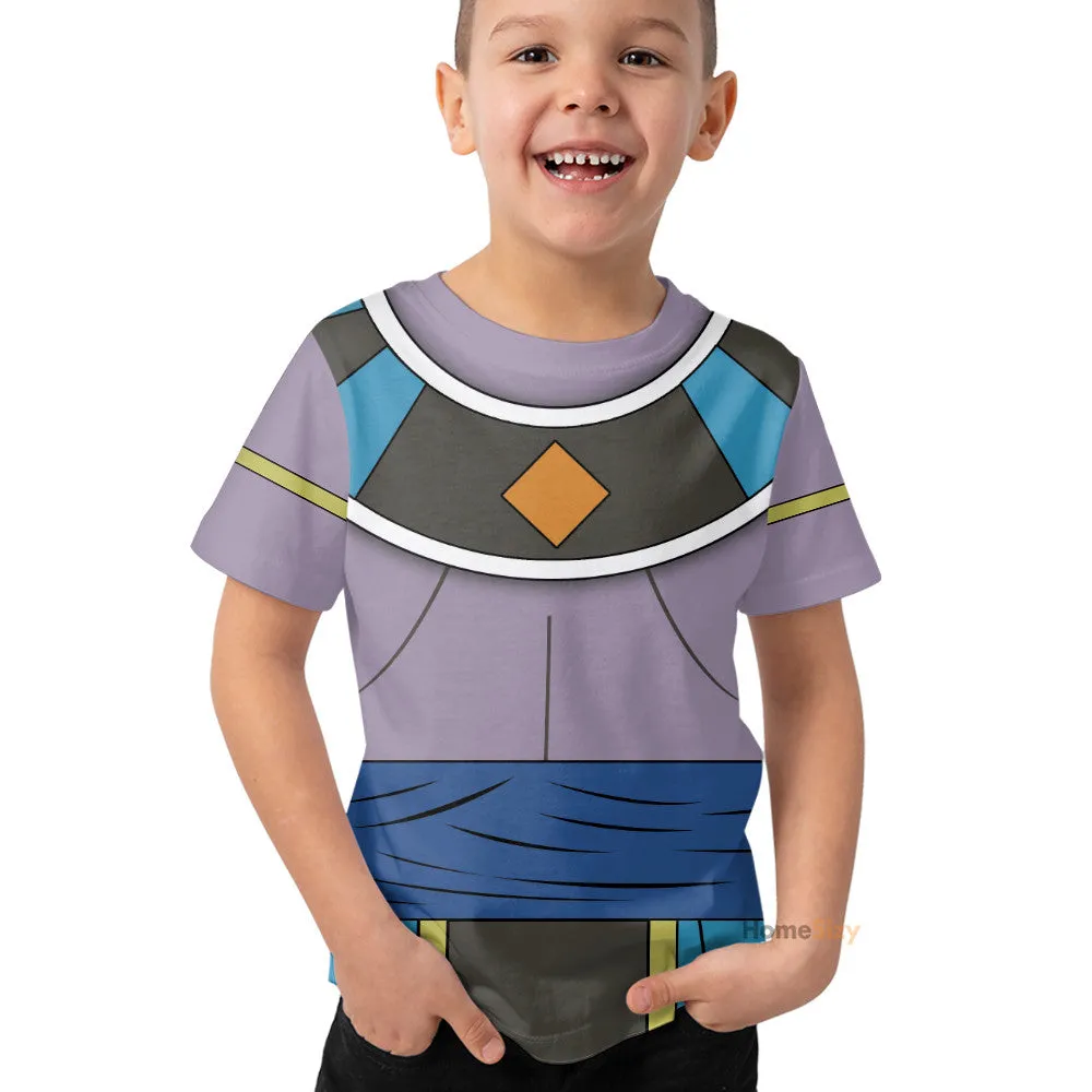 Beerus God Jesus Of Destruction Dragon Ball Custom Cosplay Costume Kid Tshirt QT204160Hc