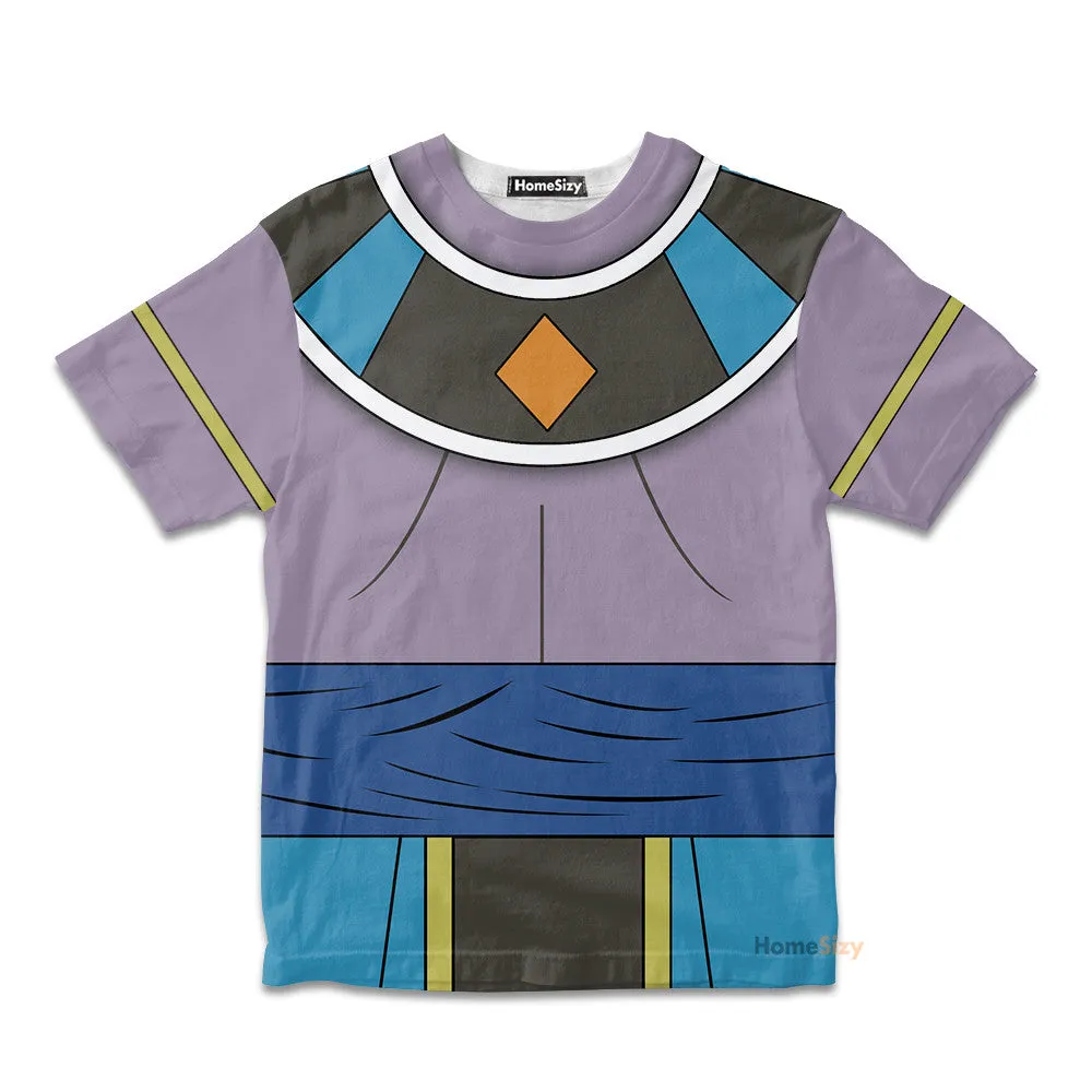 Beerus God Jesus Of Destruction Dragon Ball Custom Cosplay Costume Kid Tshirt QT204160Hc