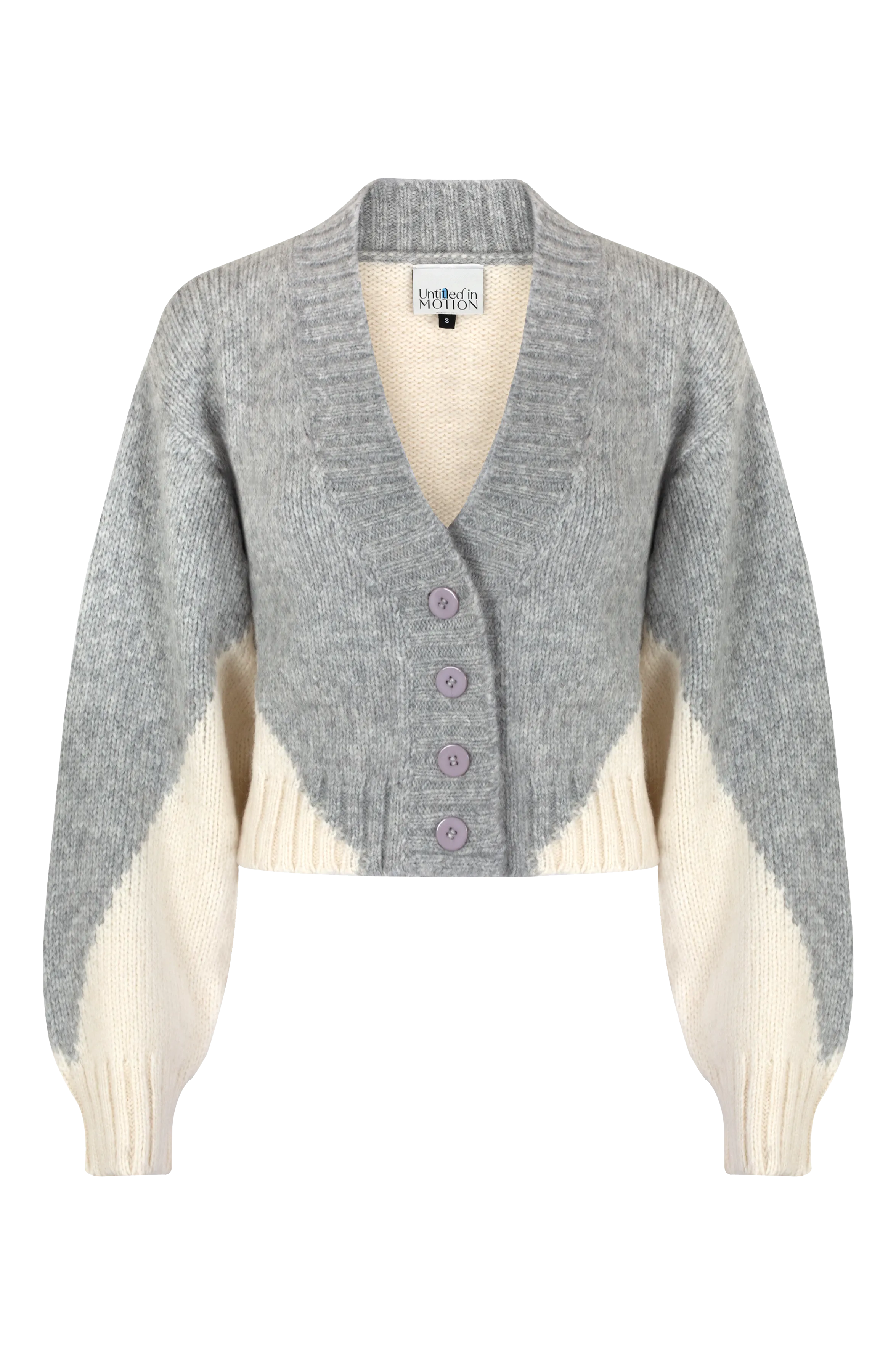 Belan Cardigan - Grey/Cream