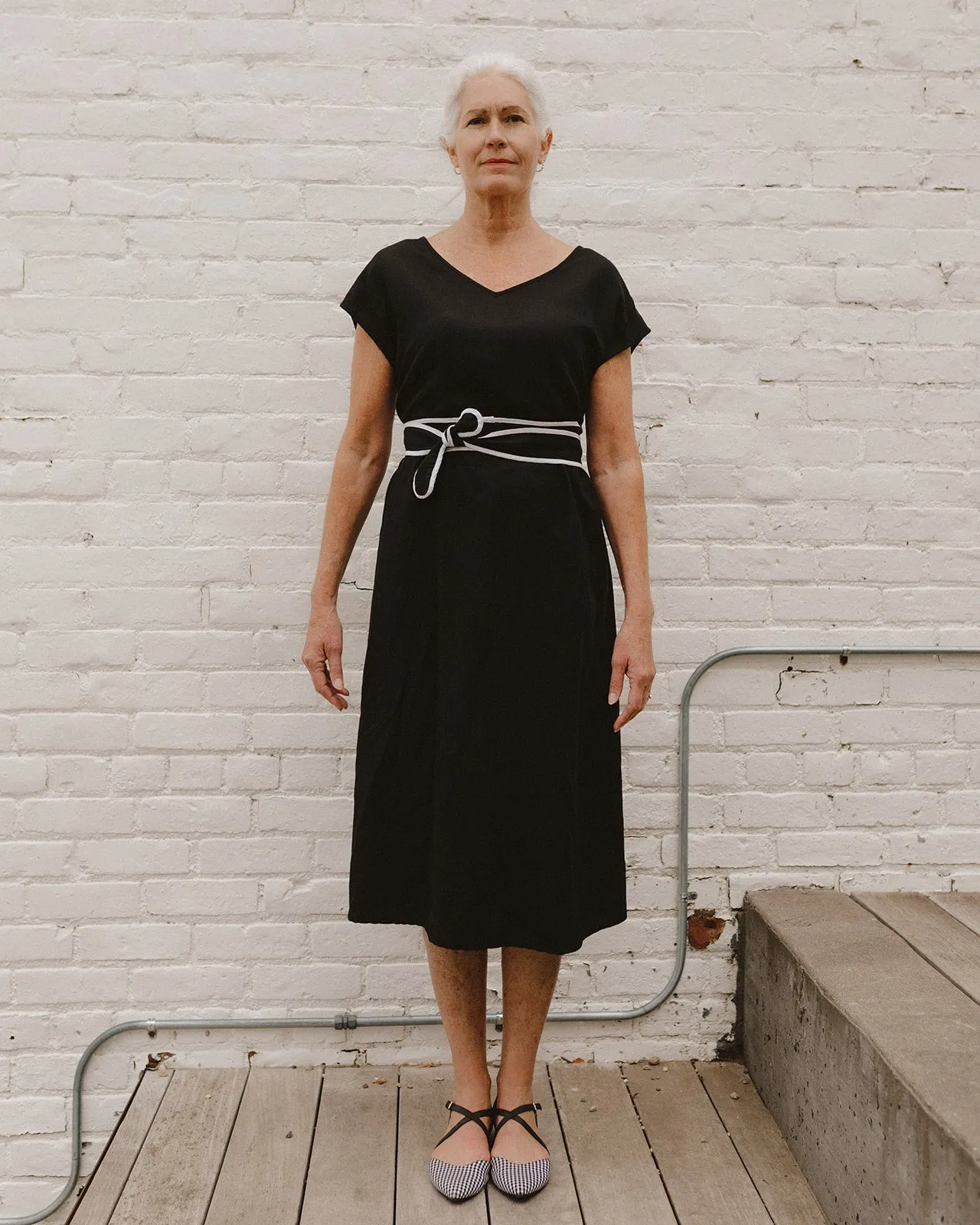 Biane Reversible Linen Blend Dress - Black