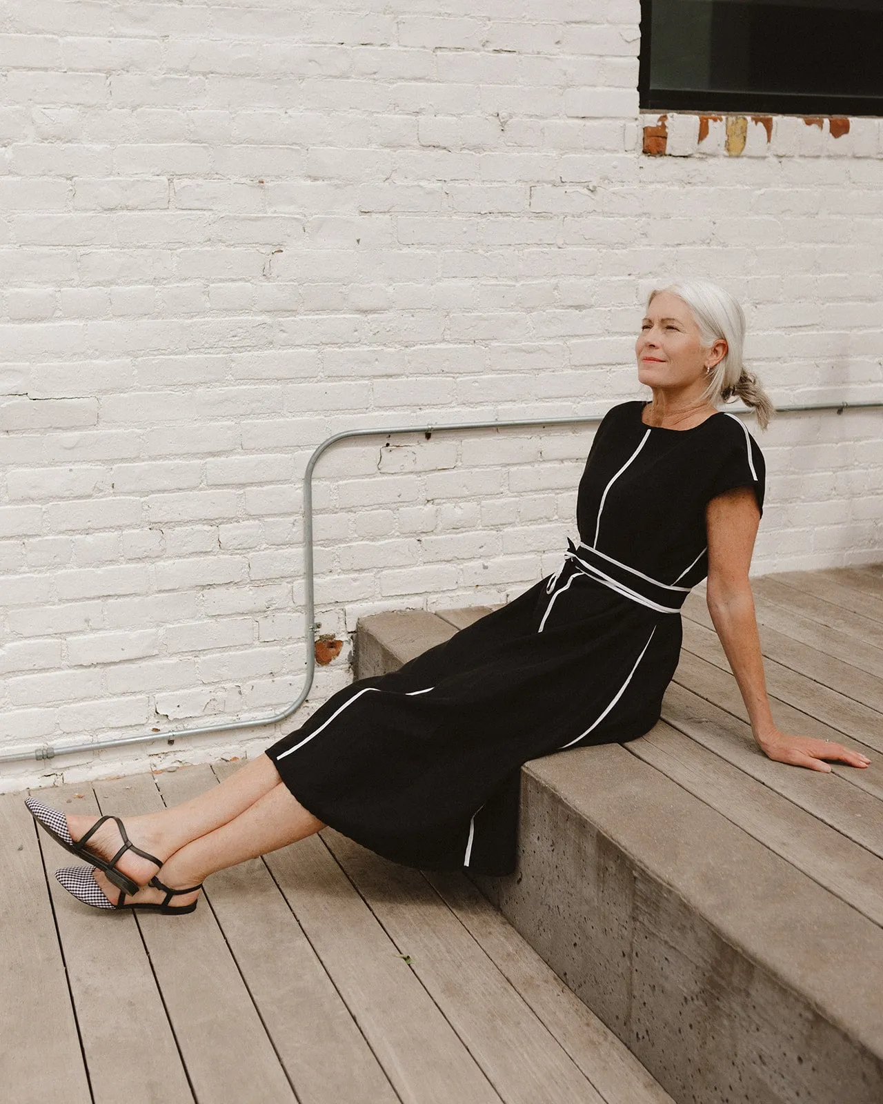 Biane Reversible Linen Blend Dress - Black