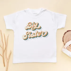 Big Sister Rainbow Retro Style Toddler & Kids T Shirt