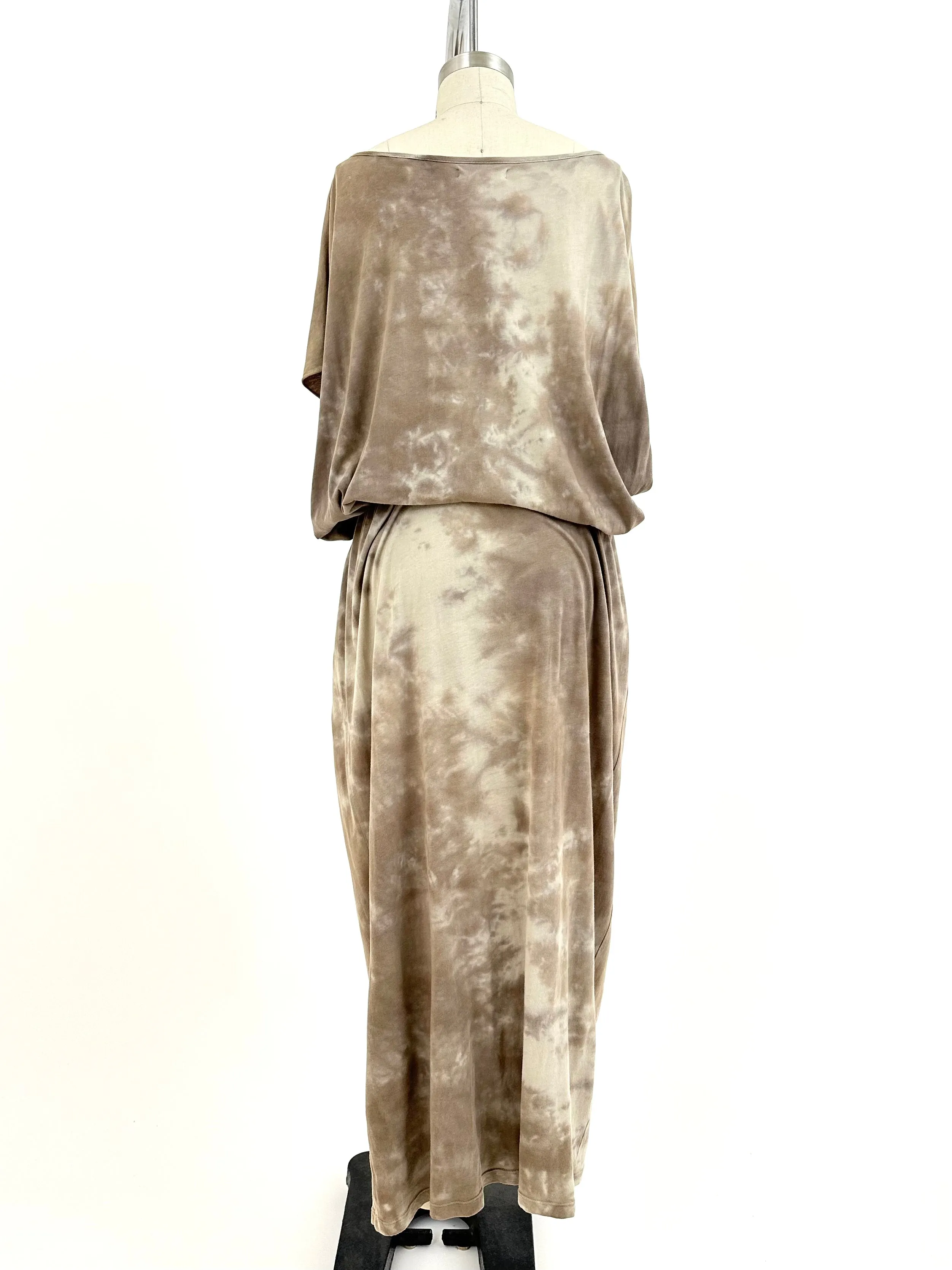 Black Crane Tie Dye Maxi Dress