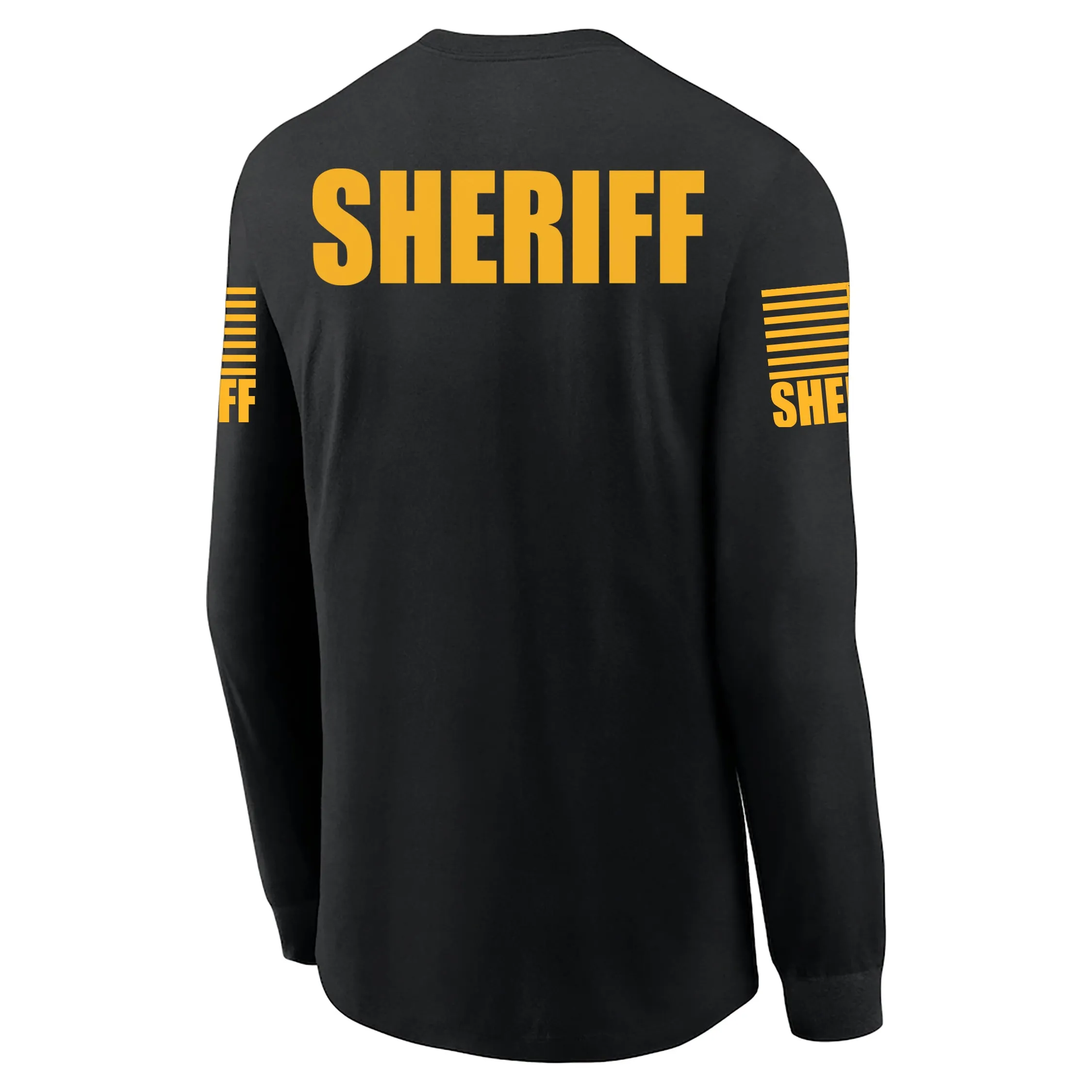 Black Sheriff Men's Shirt - Long Sleeve (Golden Yellow)