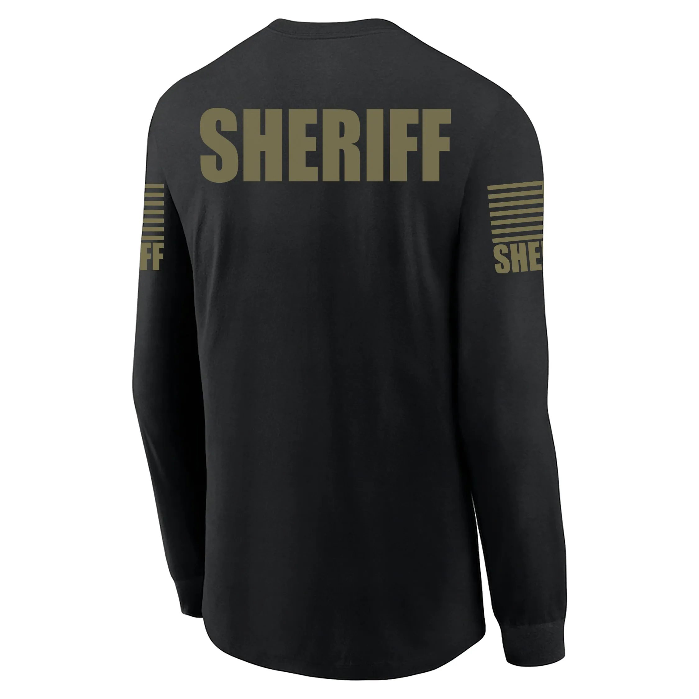 Black Sheriff Men's Shirt - Long Sleeve (Green)