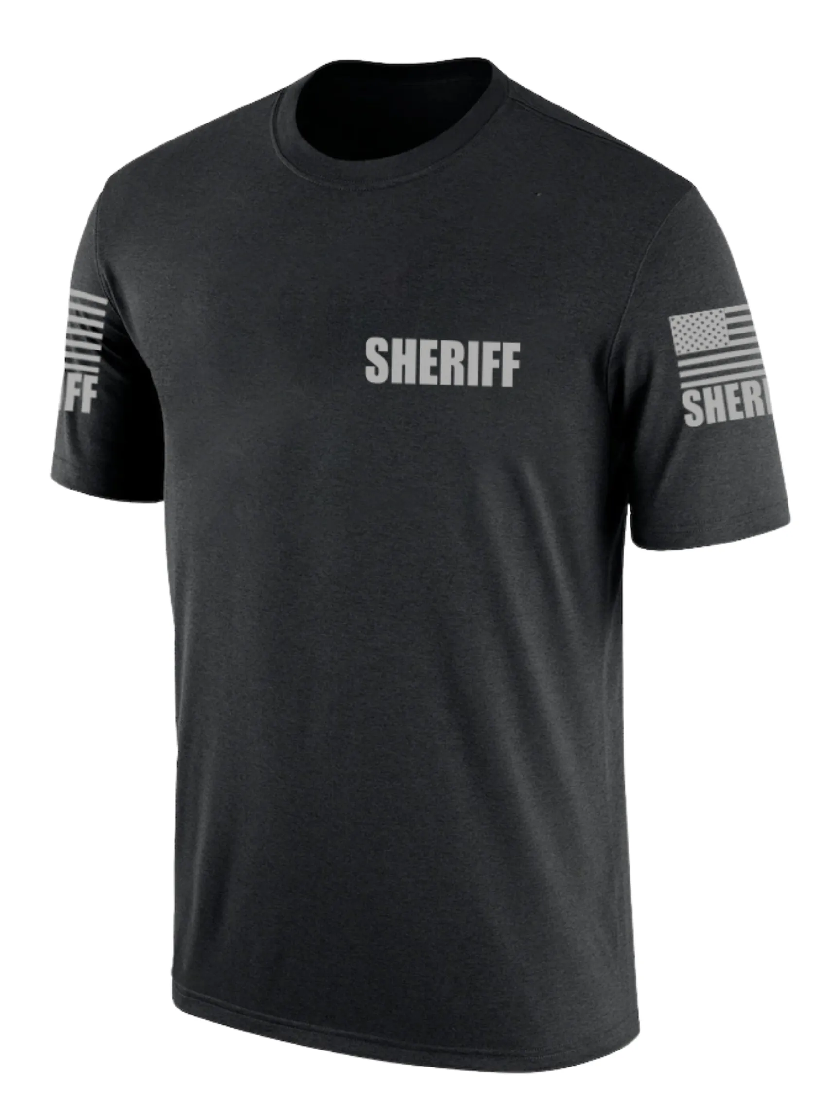 Black Sheriff Men's Shirt - Short Sleeve (Gray)