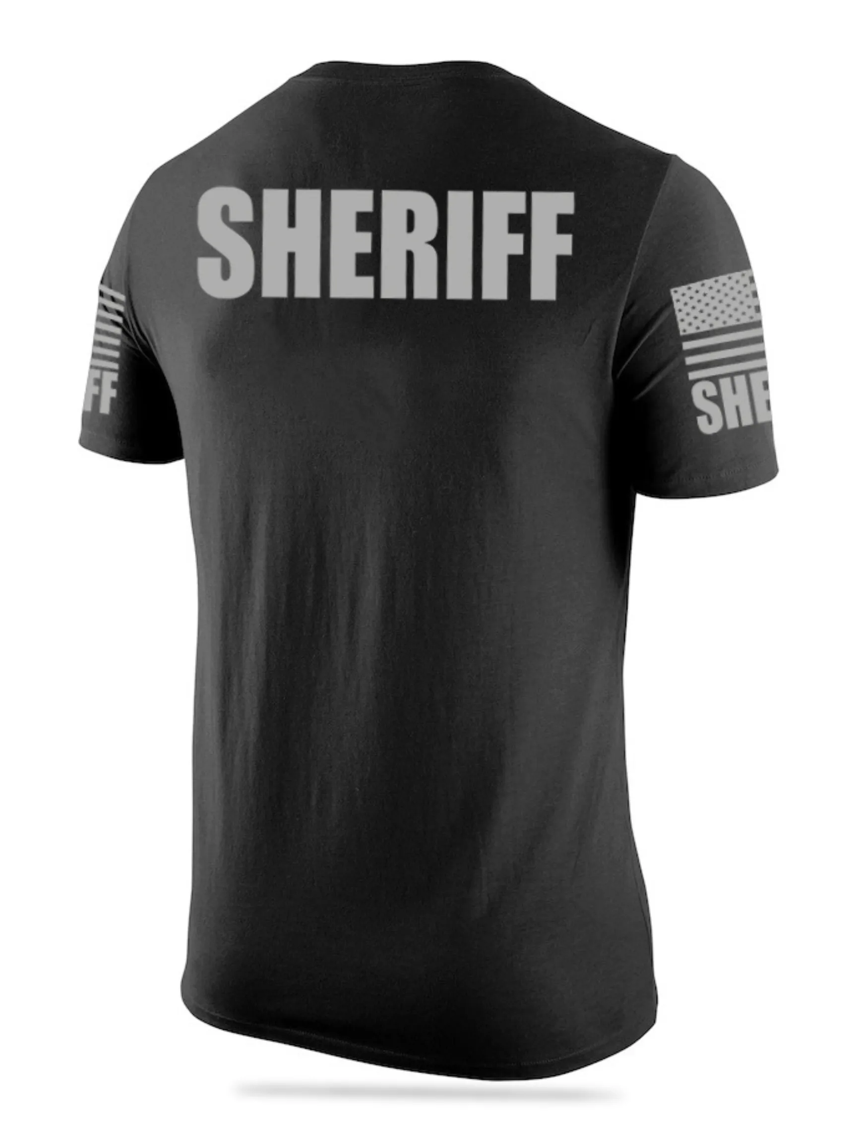 Black Sheriff Men's Shirt - Short Sleeve (Gray)