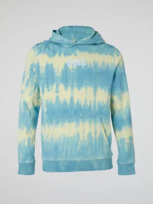 Blue Marble Tie Dye Hoodie
