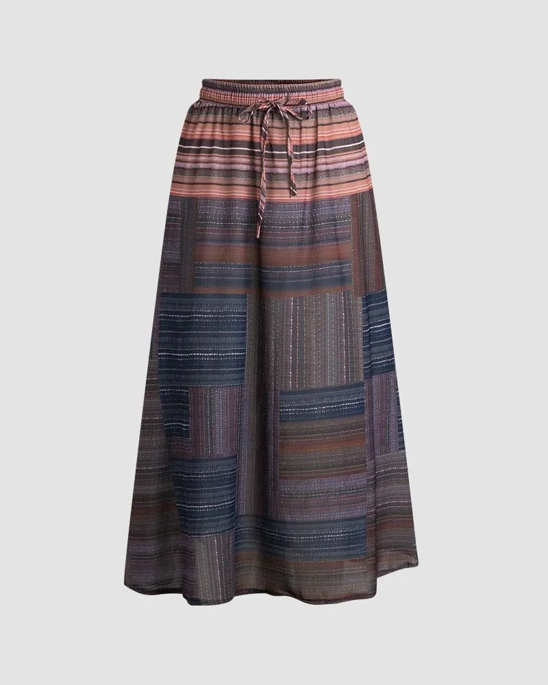 Bohemian Reading Patch Skirt