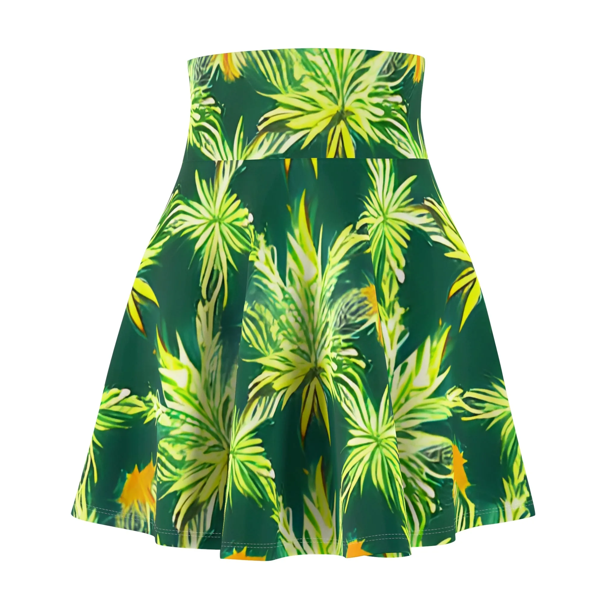 Bold and Beautiful: The Vibrant Tropical Print Skater Skirt