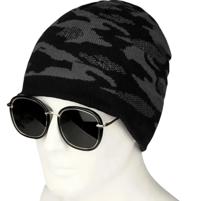Bonnet camouflage noir