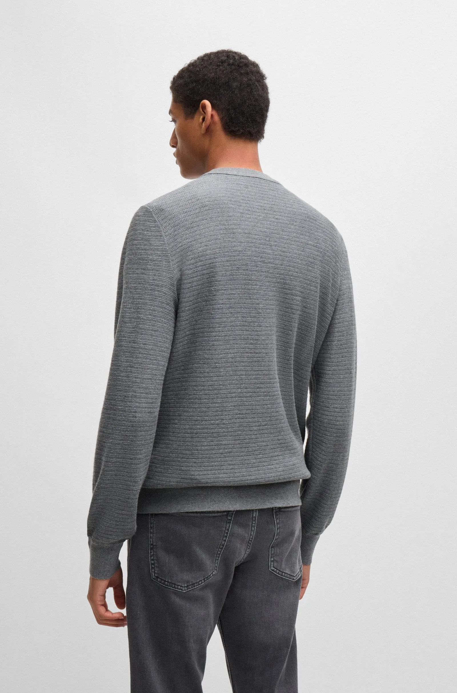 BOSS Sweaters Regular Fit in Cotton Mix - ANION_S 10265864 01-50527584