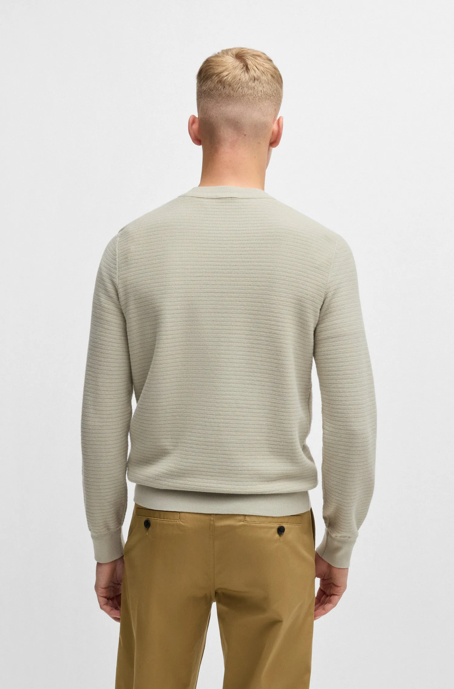 BOSS Sweaters Regular Fit in Cotton Mix - ANION_S 10265864 01-50527584