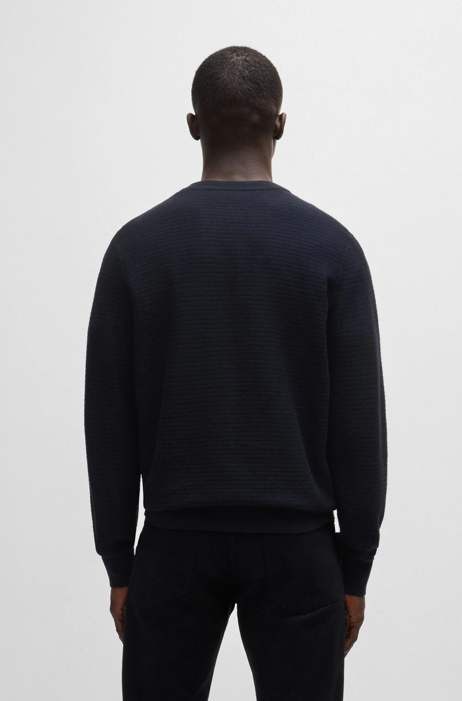 BOSS Sweaters Regular Fit in Cotton Mix - ANION_S 10265864 01-50527584