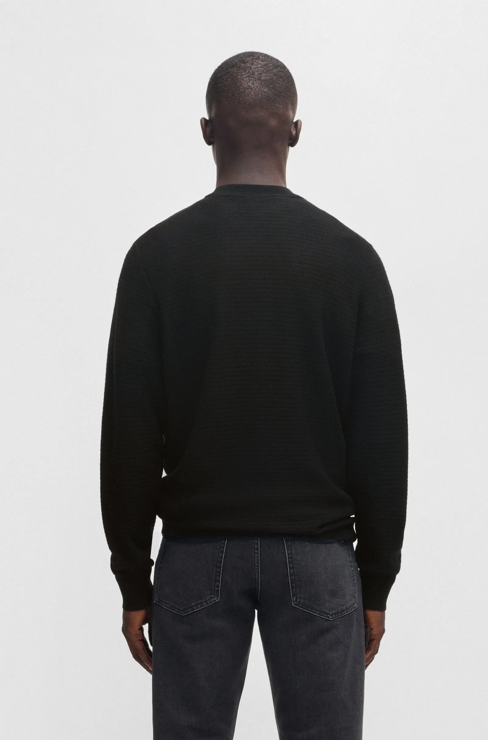 BOSS Sweaters Regular Fit in Cotton Mix - ANION_S 10265864 01-50527584
