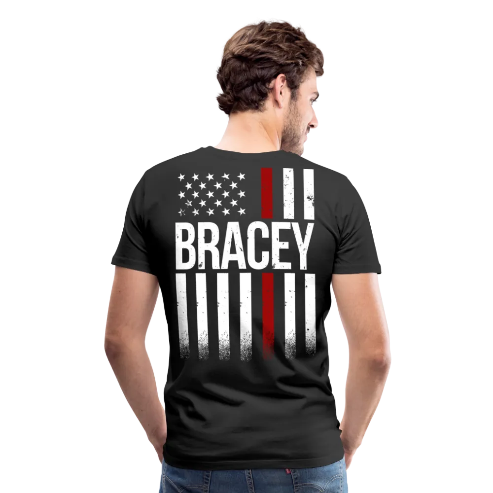 BRACEY Firefighter Flag Men's Premium T-Shirt