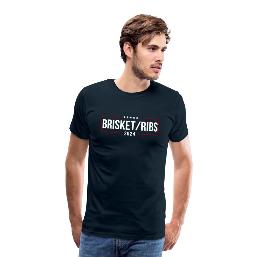 Brisket/Ribs 2024: A Culinary Campaign for the Ultimate Barbecue Unity Premium T-Shirt