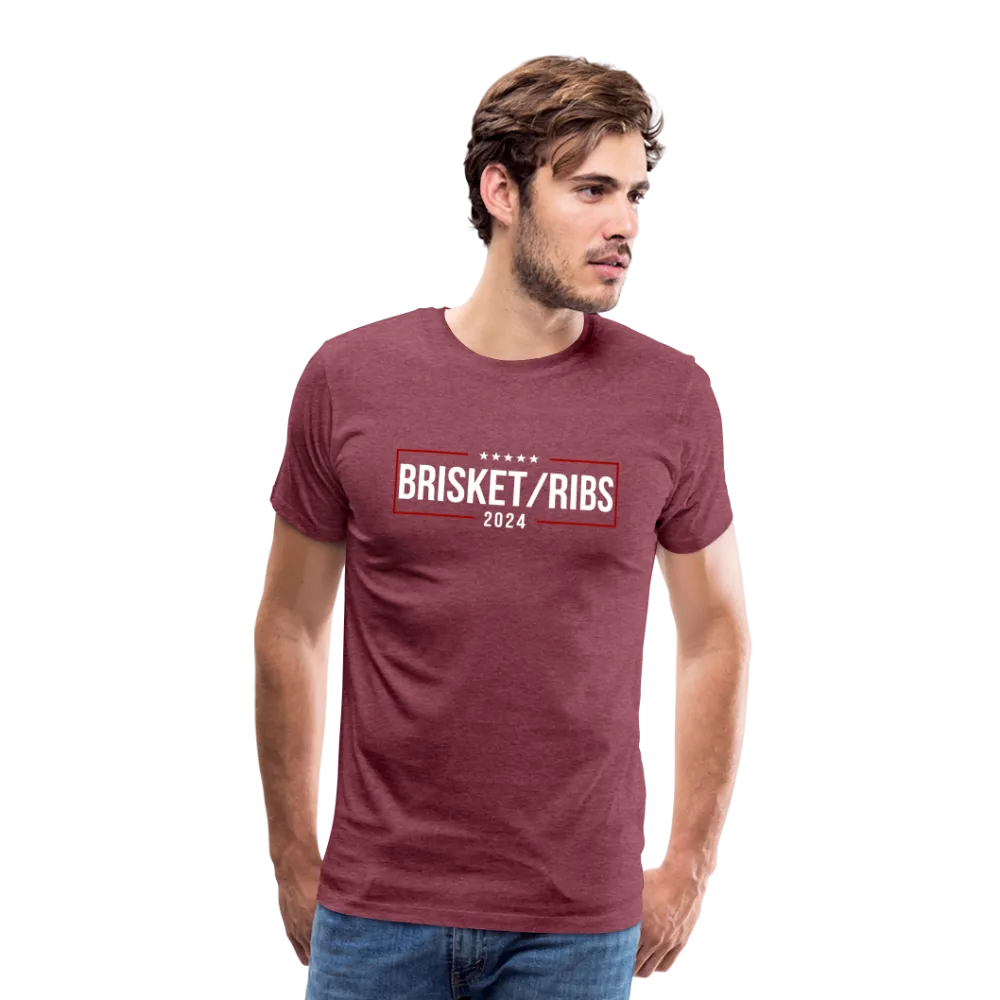Brisket/Ribs 2024: A Culinary Campaign for the Ultimate Barbecue Unity Premium T-Shirt