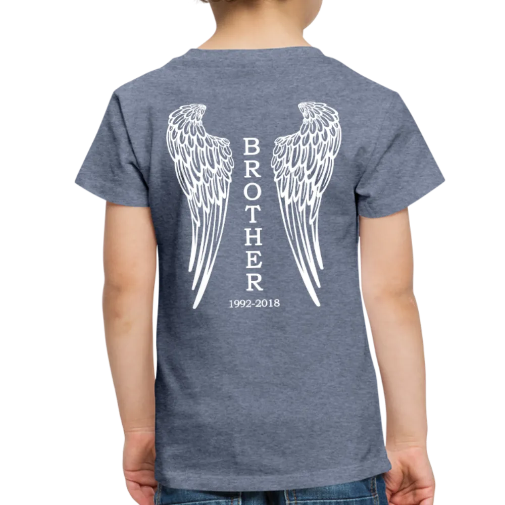 Brother Custom Dates with Wings Toddler Premium T-Shirt