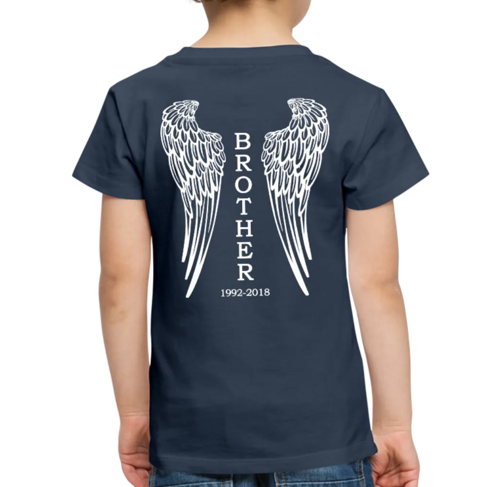 Brother Custom Dates with Wings Toddler Premium T-Shirt
