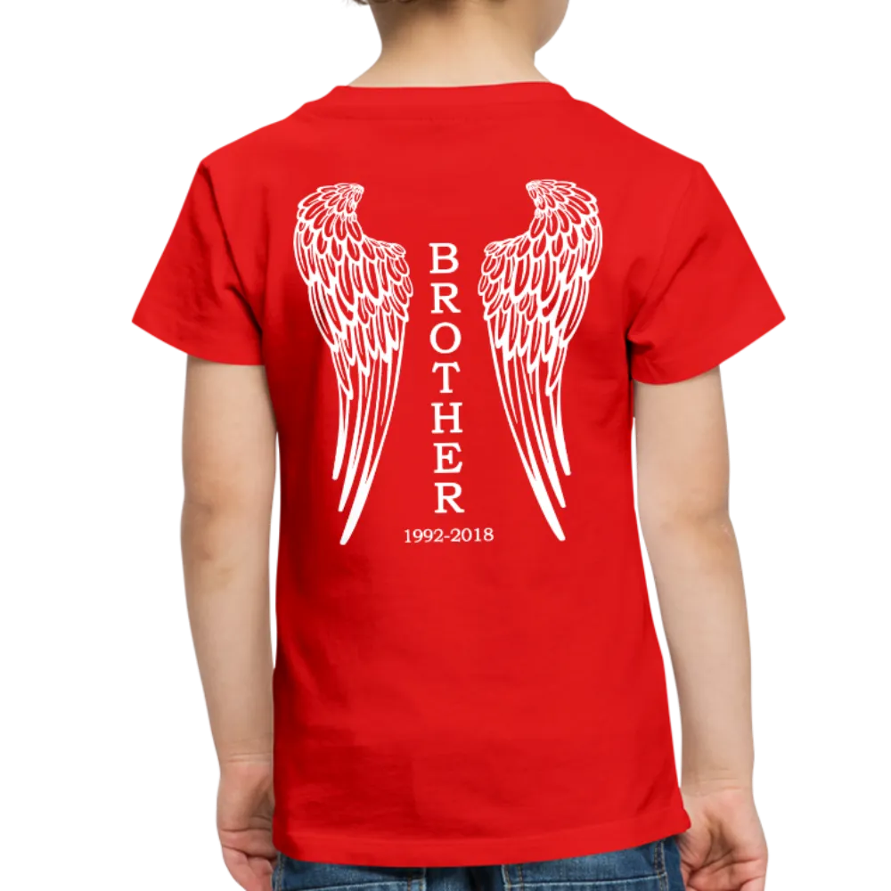 Brother Custom Dates with Wings Toddler Premium T-Shirt