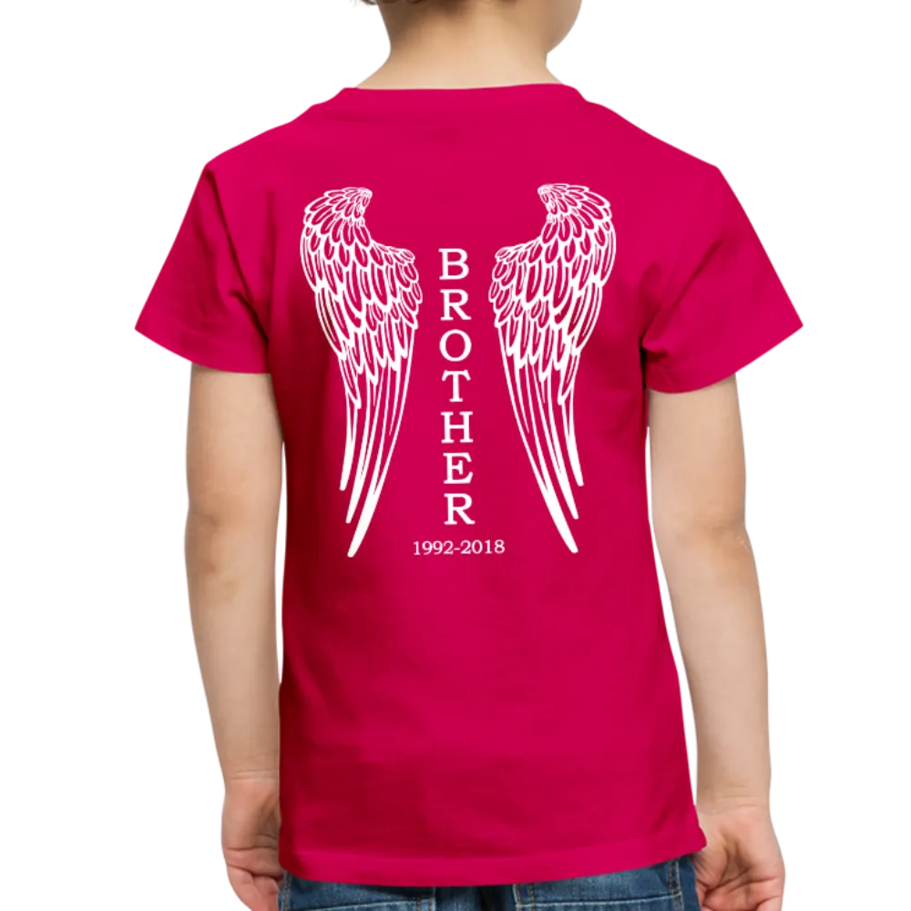 Brother Custom Dates with Wings Toddler Premium T-Shirt