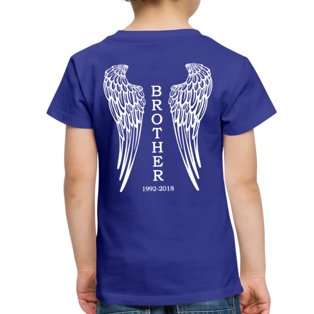 Brother Custom Dates with Wings Toddler Premium T-Shirt