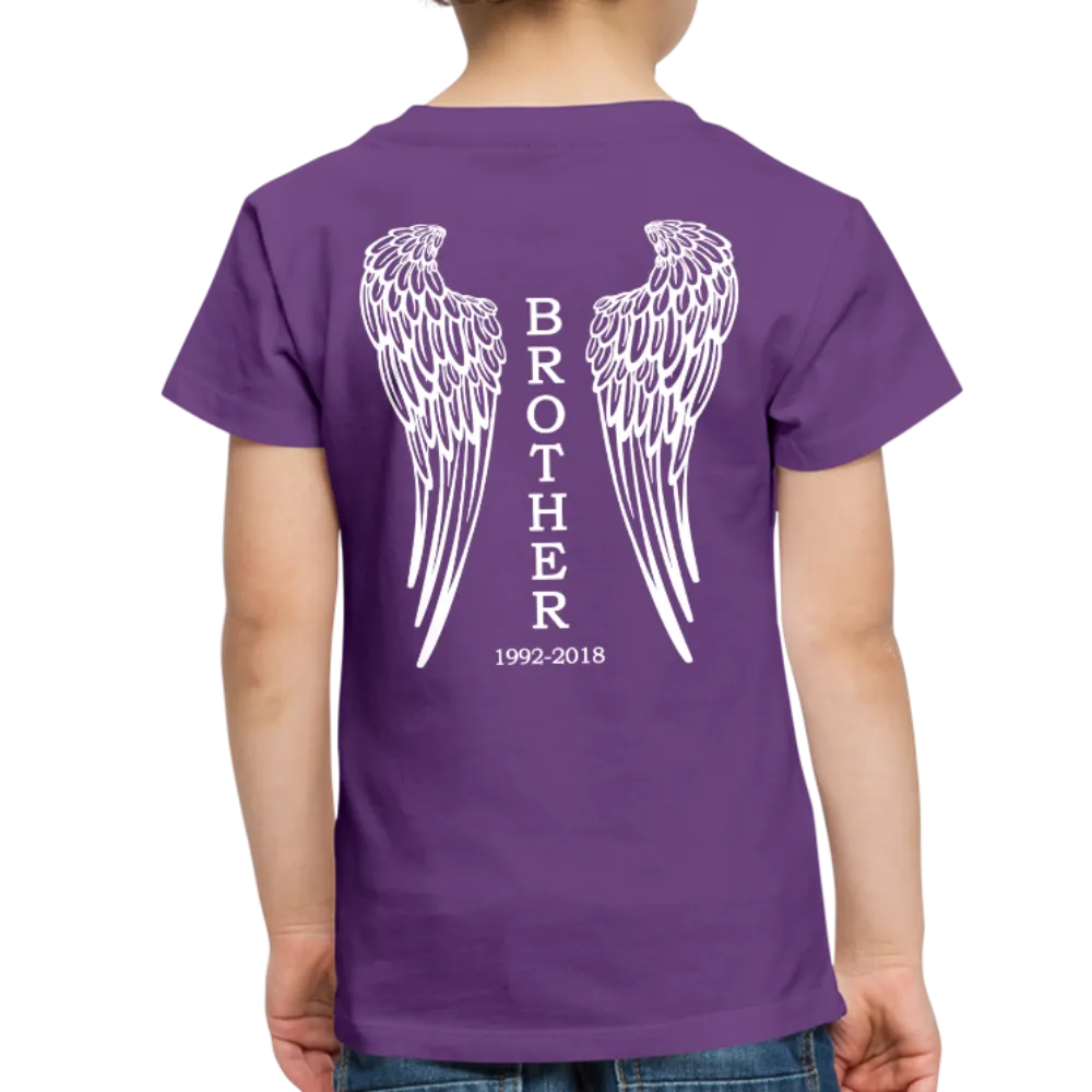 Brother Custom Dates with Wings Toddler Premium T-Shirt