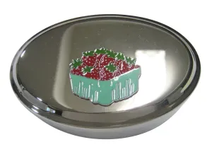 Bunch of Strawberry Fruit Oval Trinket Jewelry Box