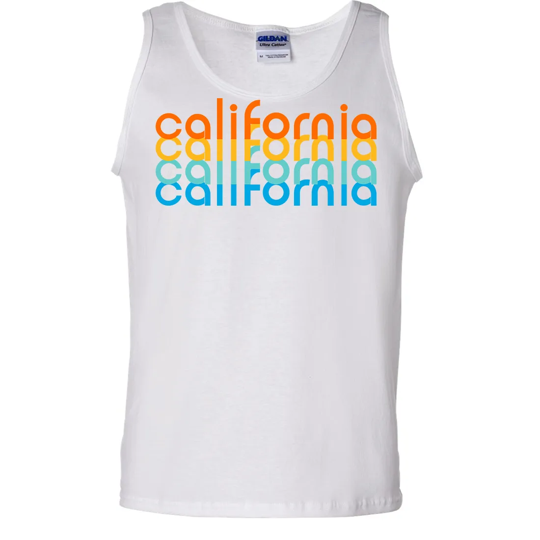 California Rainbow Stack Asst Colors Tank Top