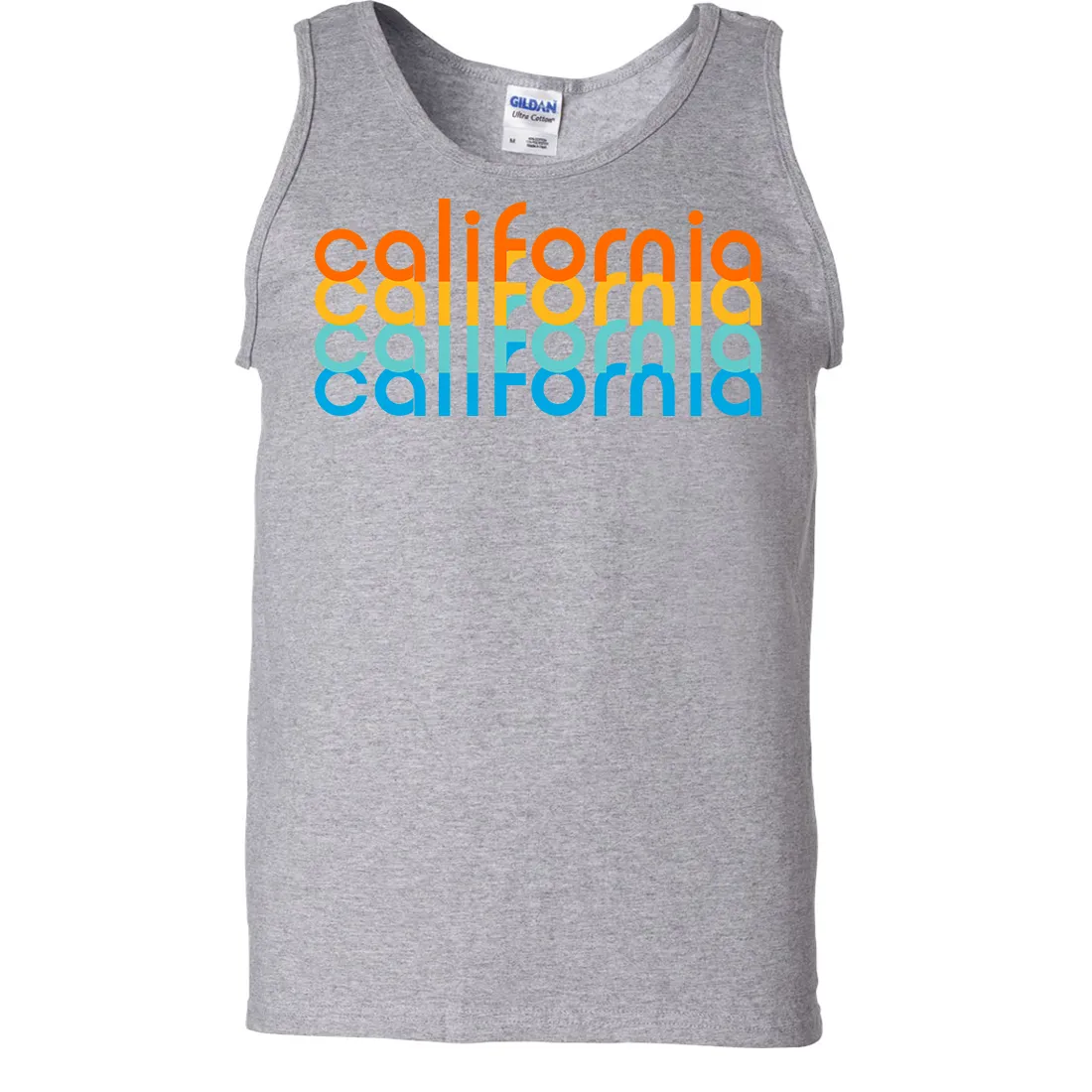 California Rainbow Stack Asst Colors Tank Top
