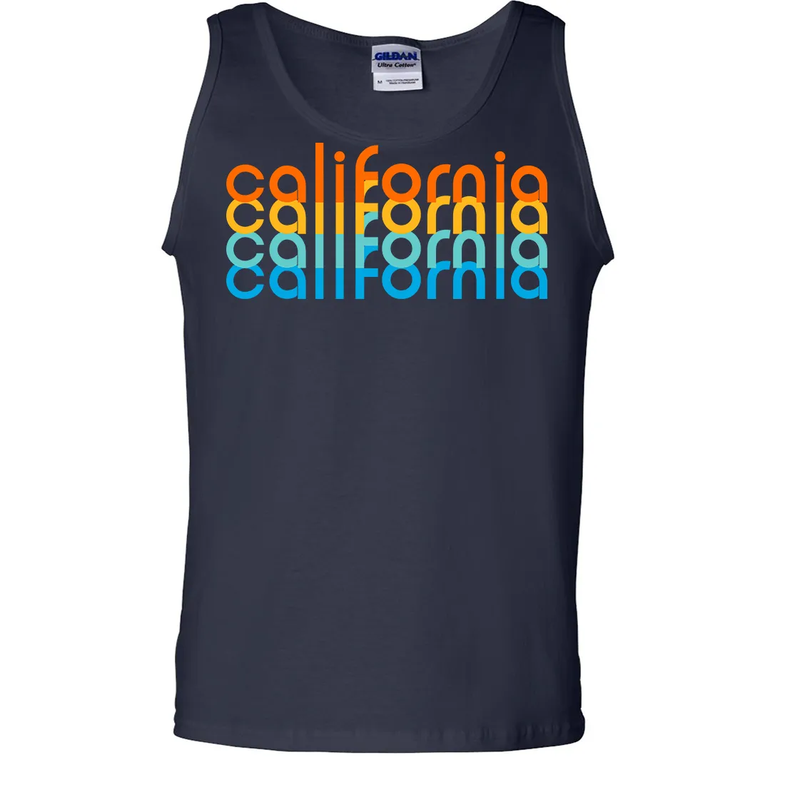 California Rainbow Stack Asst Colors Tank Top