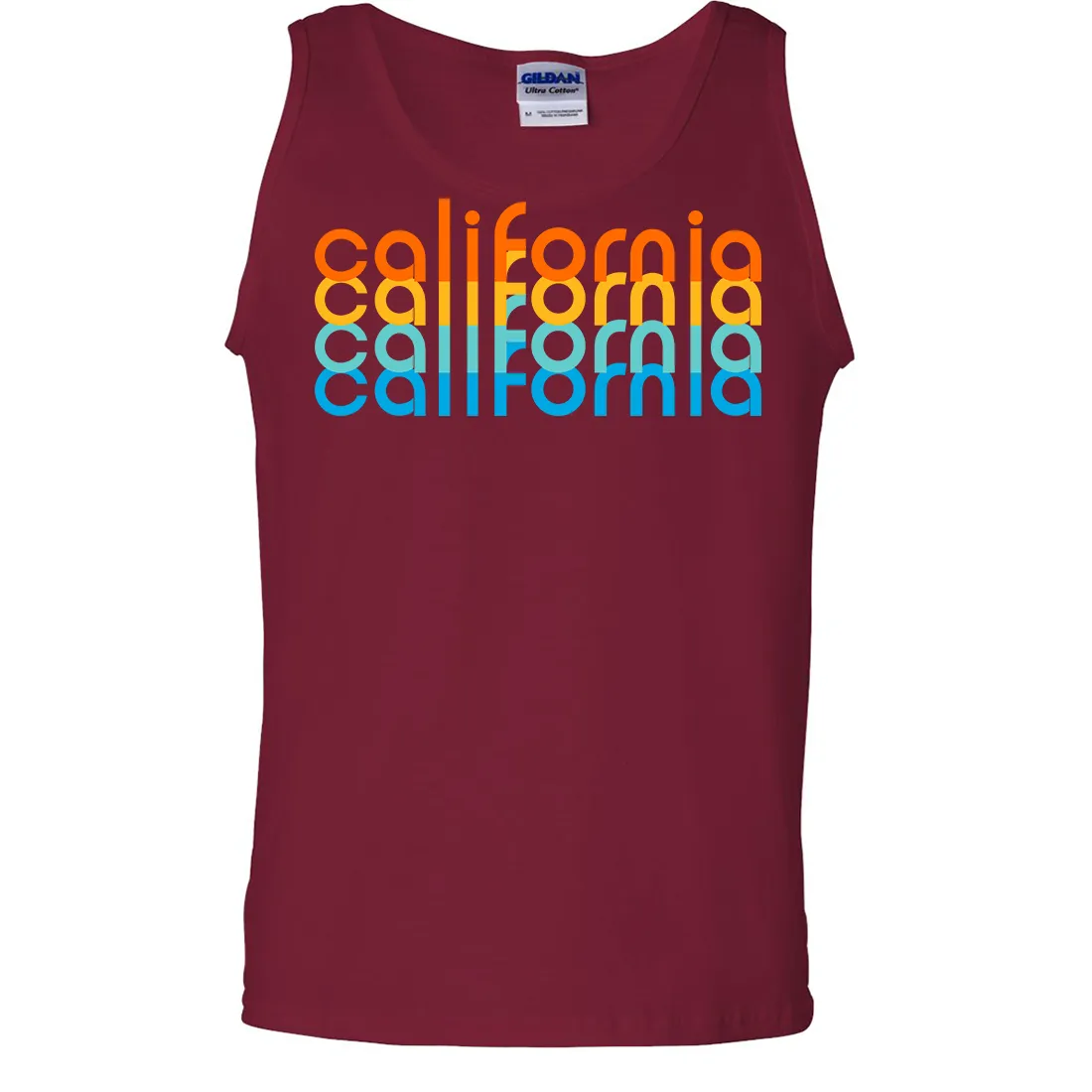 California Rainbow Stack Asst Colors Tank Top