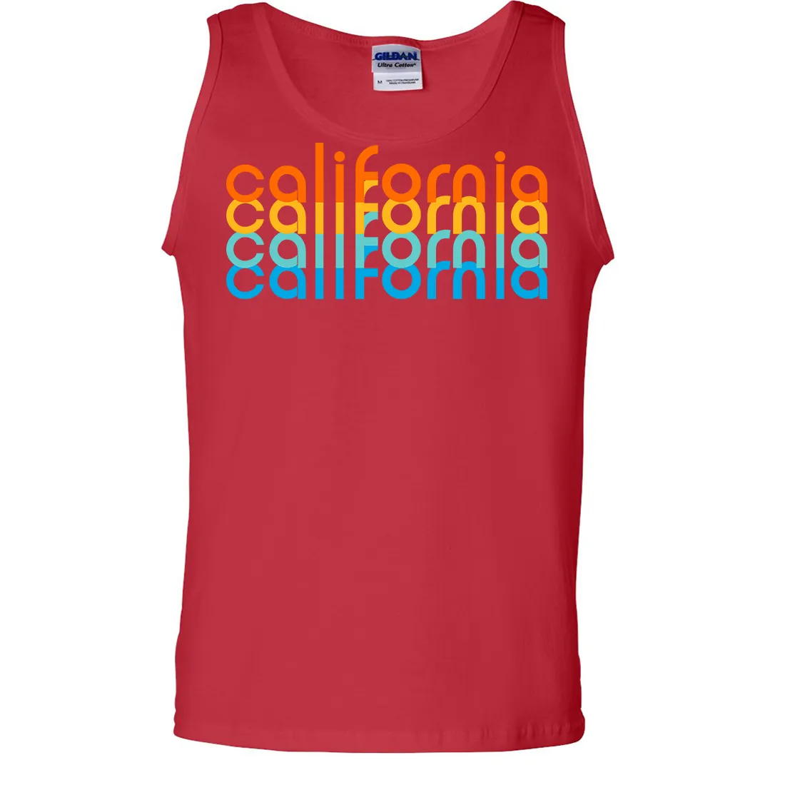 California Rainbow Stack Asst Colors Tank Top