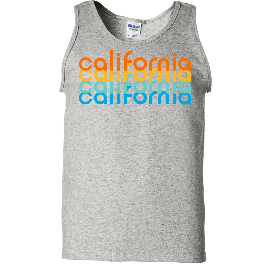 California Rainbow Stack Asst Colors Tank Top
