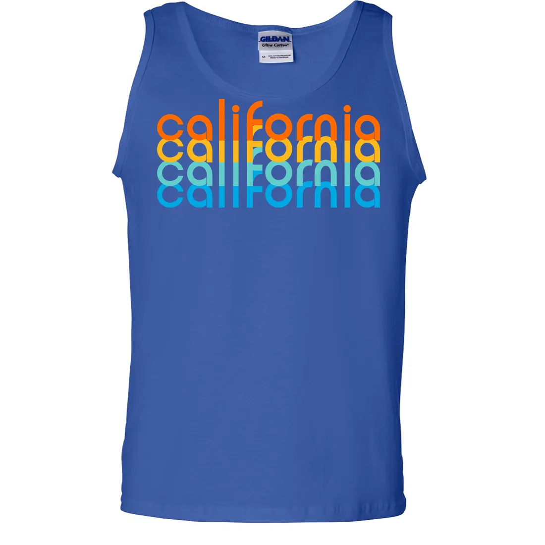 California Rainbow Stack Asst Colors Tank Top