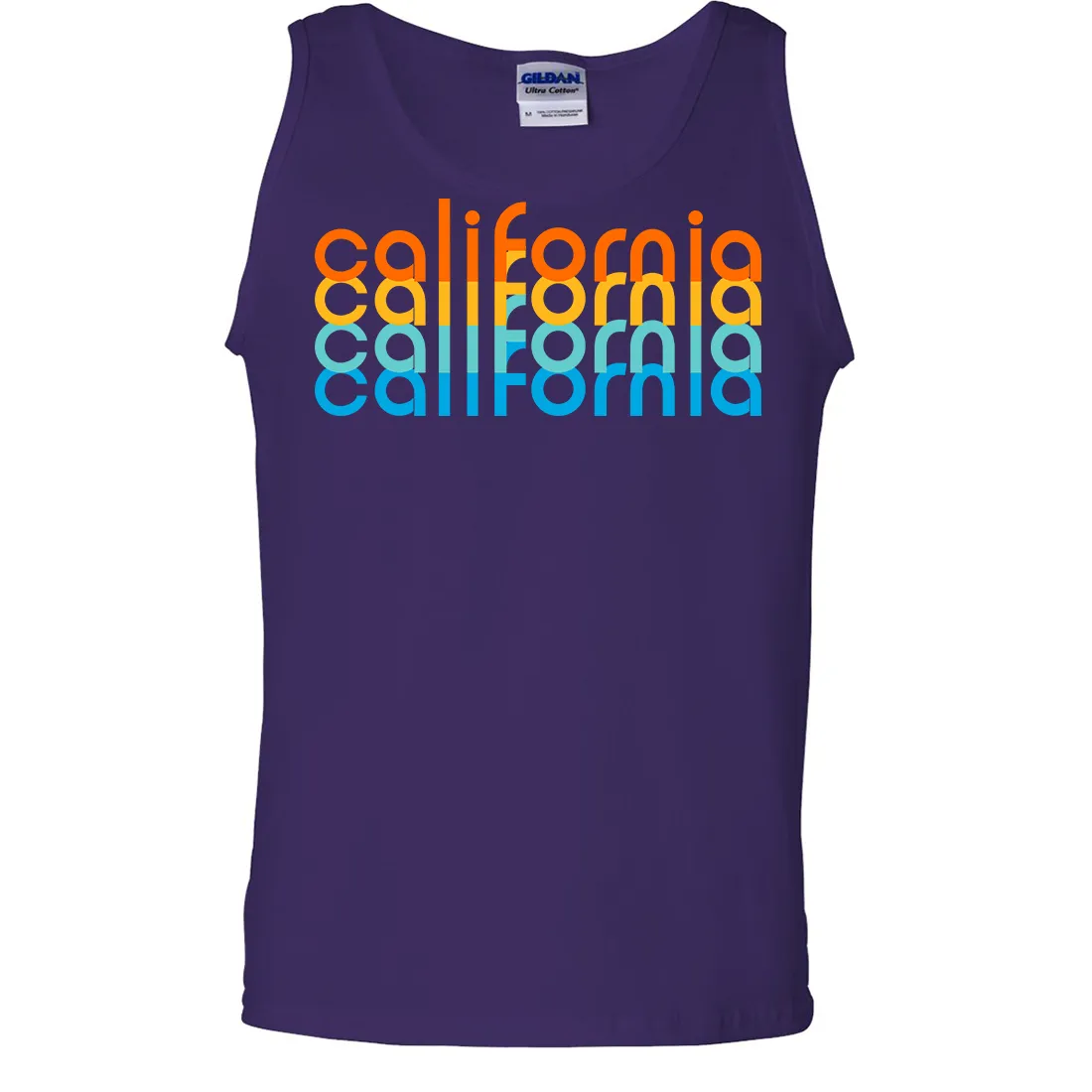 California Rainbow Stack Asst Colors Tank Top