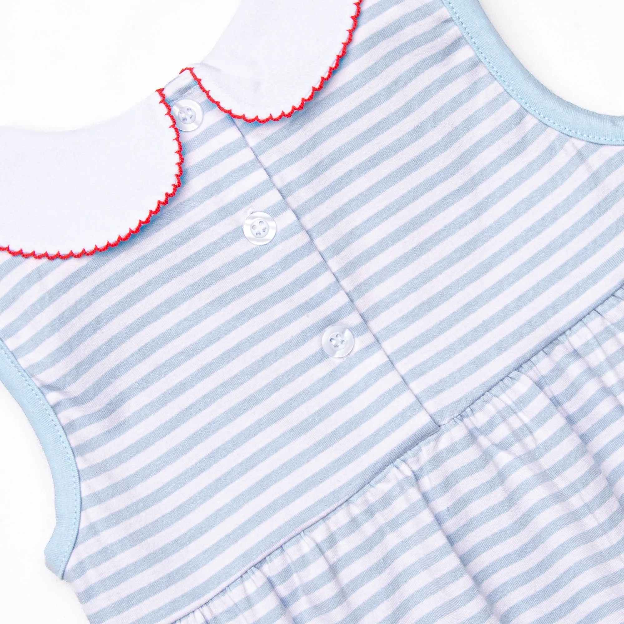 Cape Cod Catch Applique Dress, Blue
