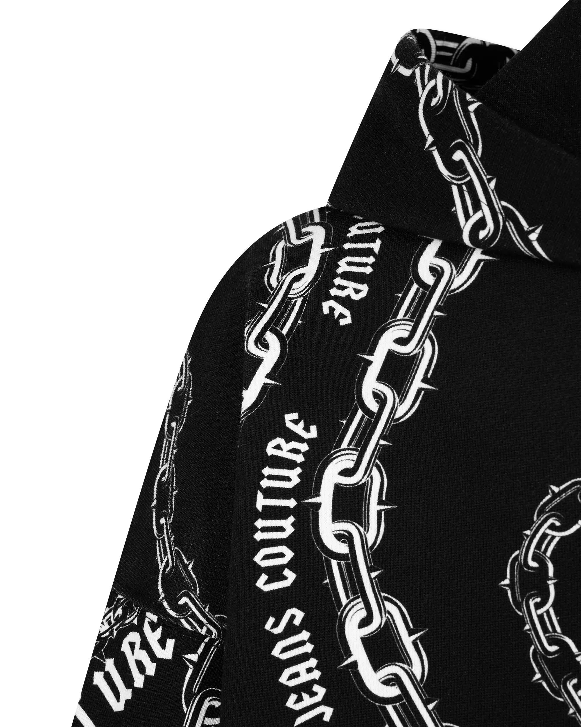 Chain Couture Loose-Fit Hoodie
