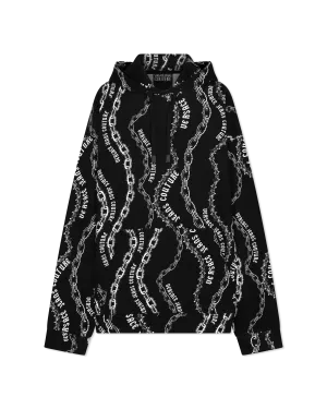 Chain Couture Loose-Fit Hoodie