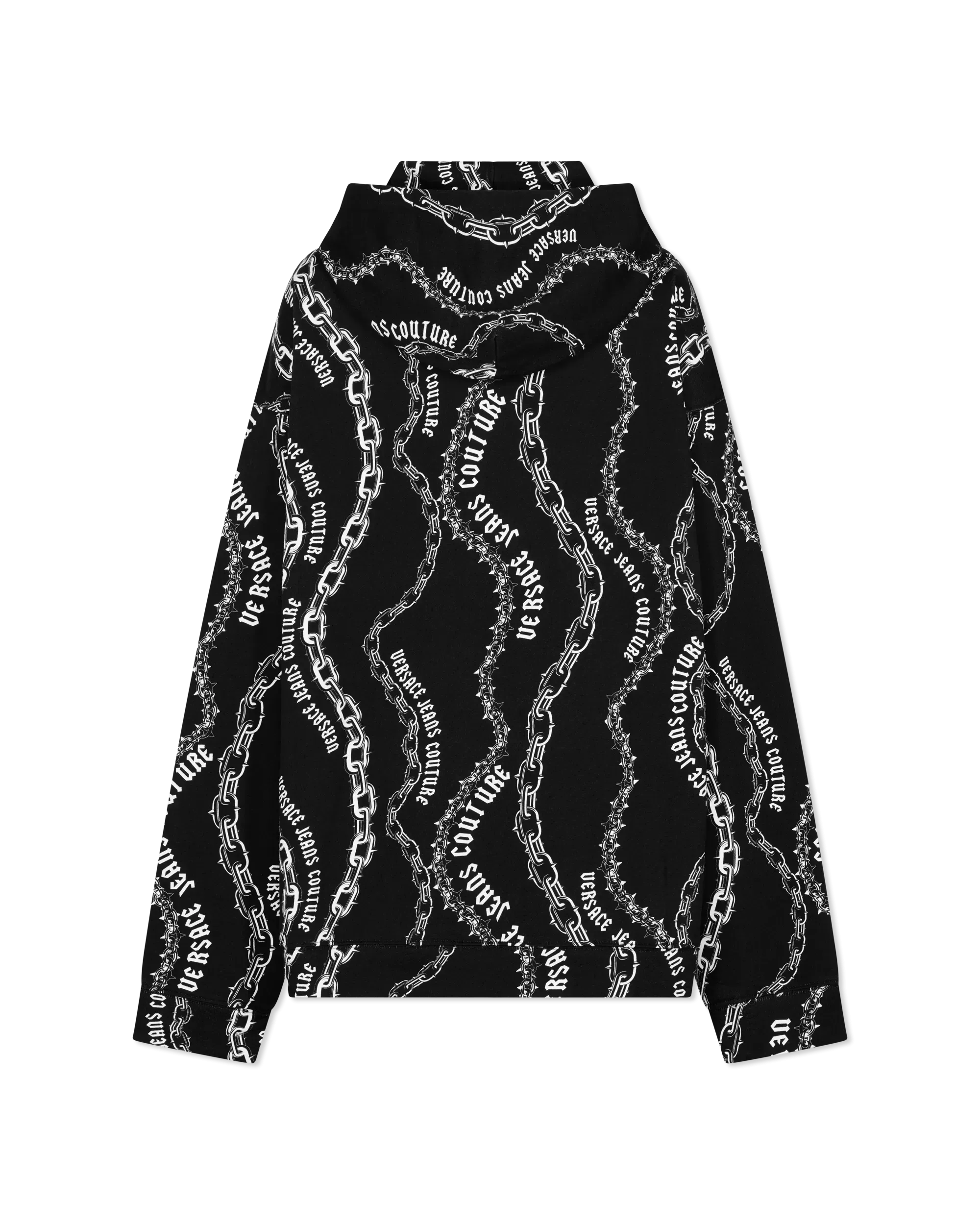 Chain Couture Loose-Fit Hoodie