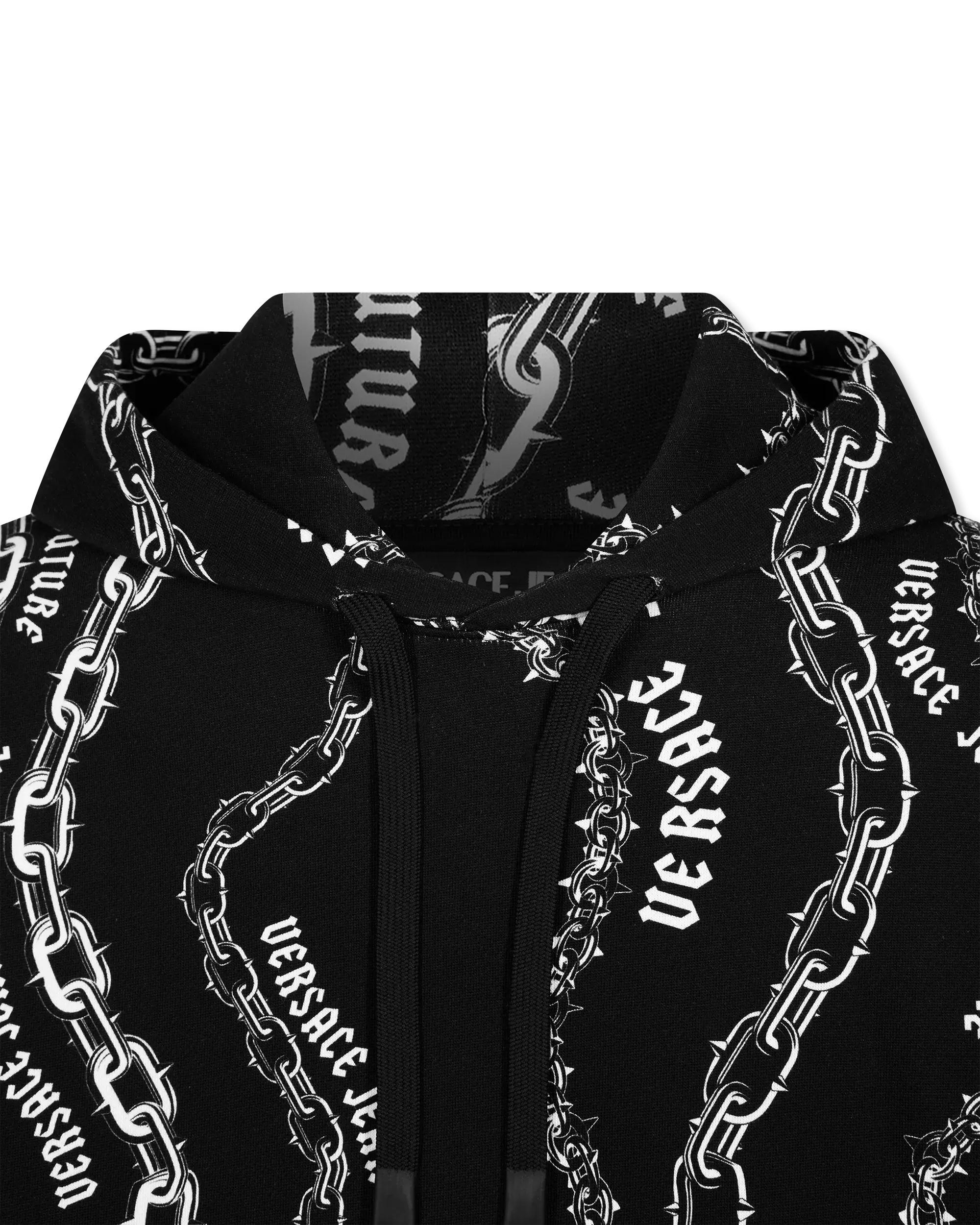 Chain Couture Loose-Fit Hoodie