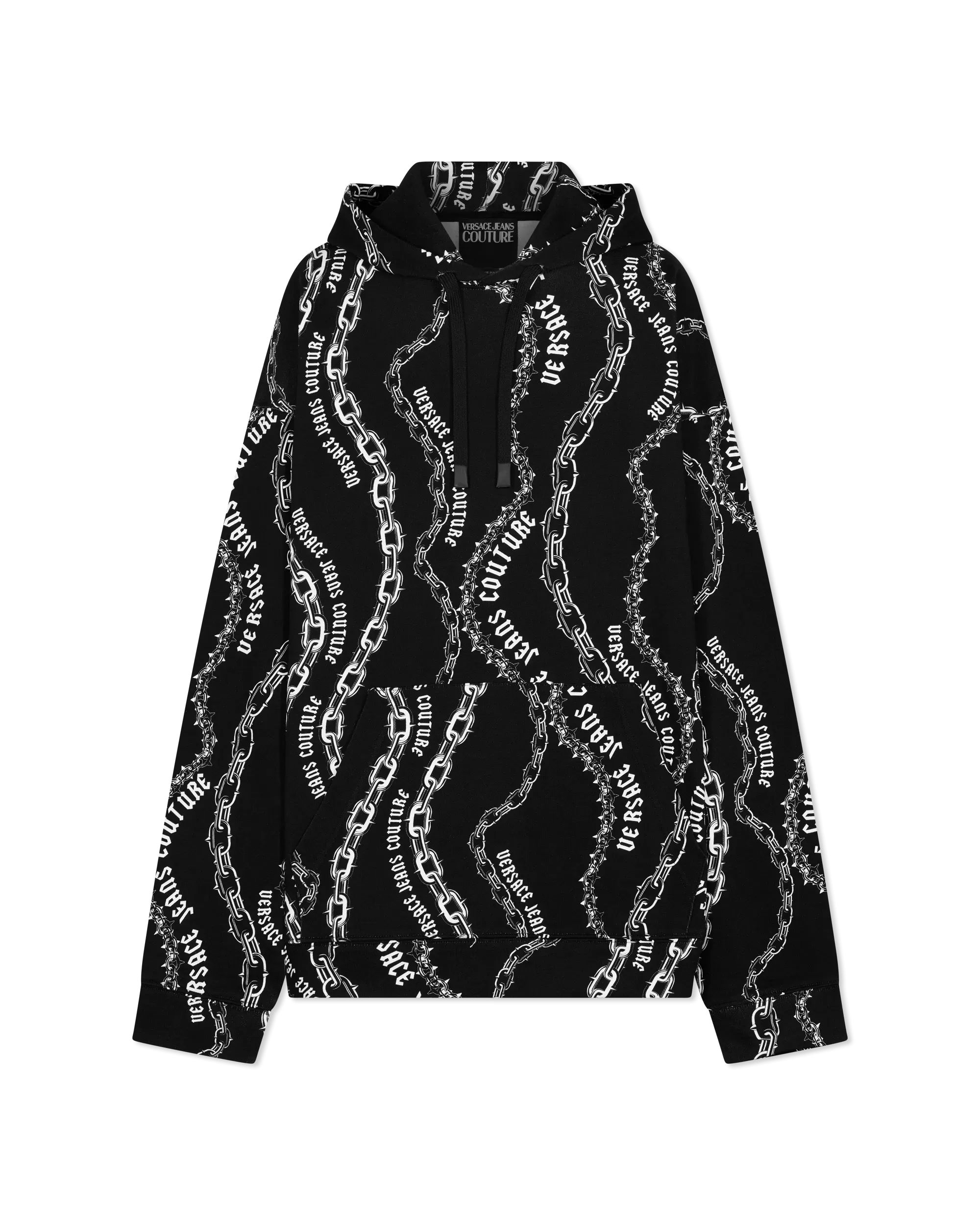Chain Couture Loose-Fit Hoodie